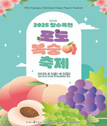 2025 향수옥천 포도 복숭아 축제 2025.8.1.(금)~8.3.(일)포스터