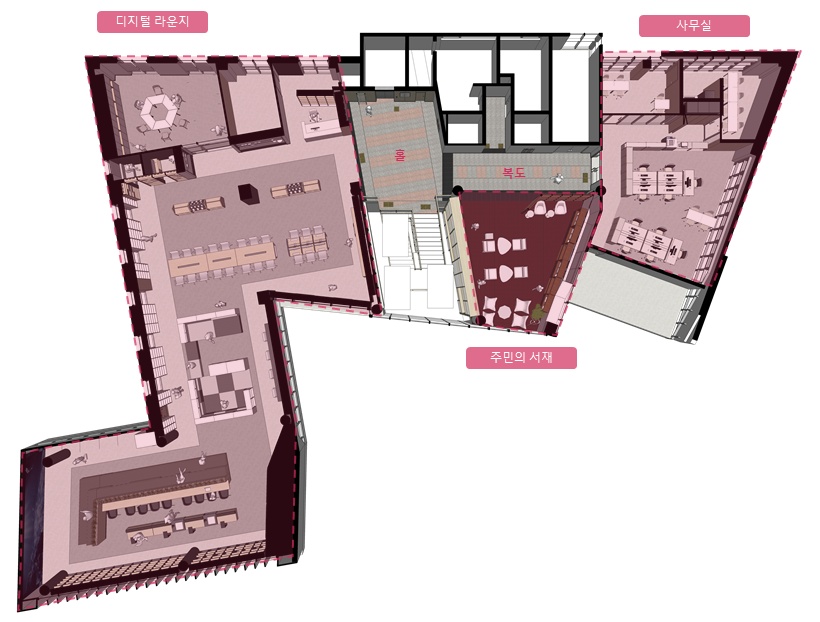 지상 3층 평면도
