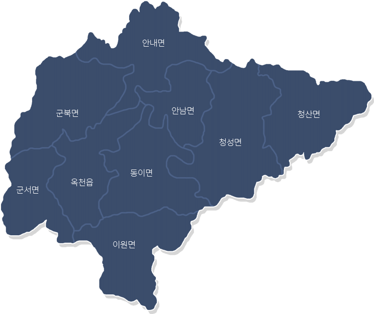 옥천군 지도